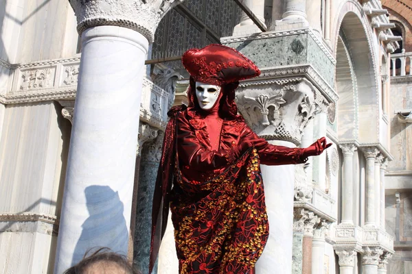Venetië Kleurrijke Masker Carneval Venetië Italië 2010 — Stockfoto