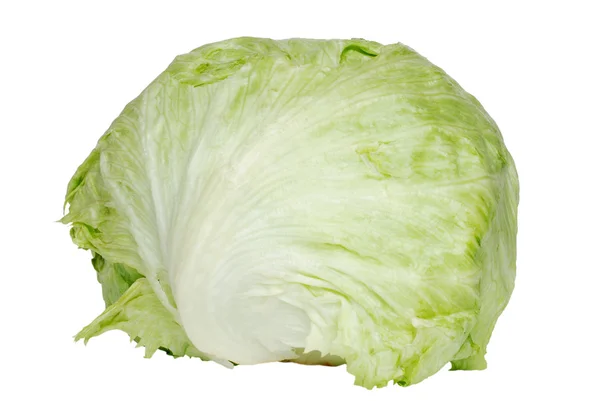 Isolated green iceberg lettuce — Stock Photo, Image