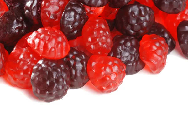 Bomboane de fructe gummy izolate — Fotografie, imagine de stoc