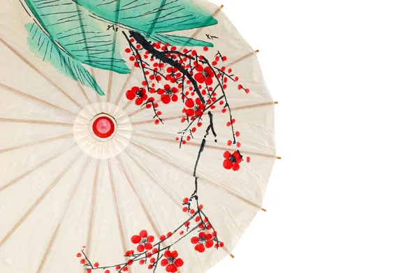 Na białym tle parasol pół orientalne — Zdjęcie stockowe