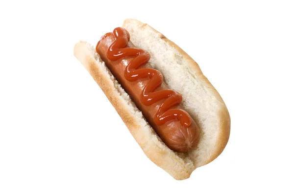 Na białym tle hot dog — Zdjęcie stockowe
