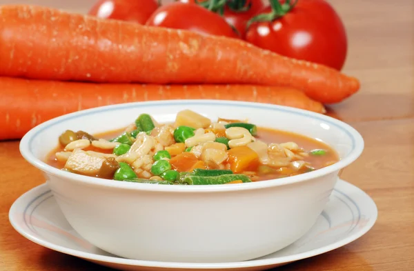 Alphabet soup with vegetables — Stock Photo, Image