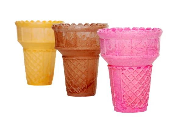 Coni di gelato colorati — Foto Stock