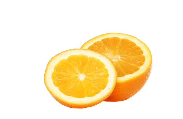 Izolované čerstvé krájené oranžová — Stock fotografie