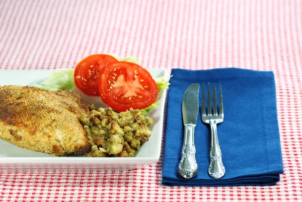Baked chicken with stuffing — Stock Photo, Image
