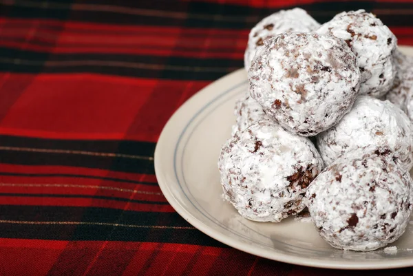 Pieczone czekolada kokosowa śnieżkami — Zdjęcie stockowe