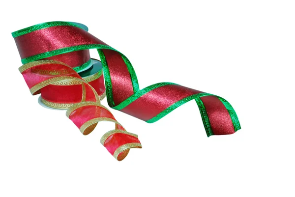 Zwei isolierte Weihnachtsbänder — Stockfoto