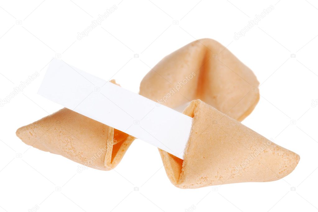 Blank fortune cookie