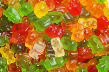 Assorted gummy bear candy clipart