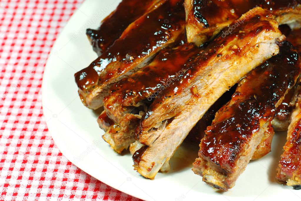 Bbq Spare Ribs on a plate