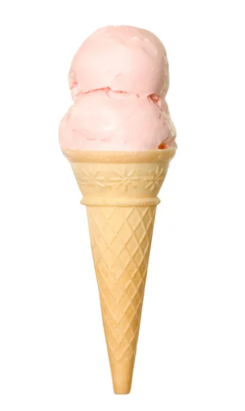 Crème glacée aux fraises isolée — Photo