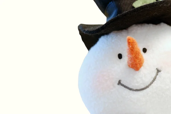 Snowman rosto isolado — Fotografia de Stock