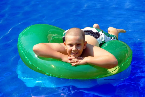 Child on an inner tube — Stock Photo, Image