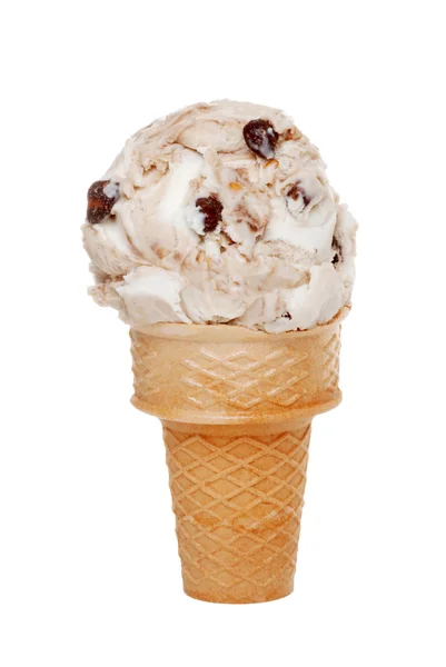 Chocolate vanilla ice cream with nuts — Stock Photo, Image