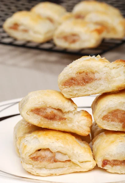 Closeup of sausage rolls — Stock Photo, Image