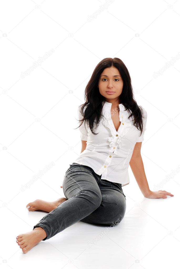 Young hispanic woman posing