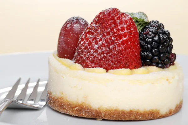 Closeup fruit cheesecake — Stock Photo, Image