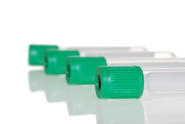 stock image Closeup green top test tube