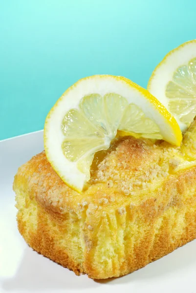 Closeup citroen pond cake — Stockfoto