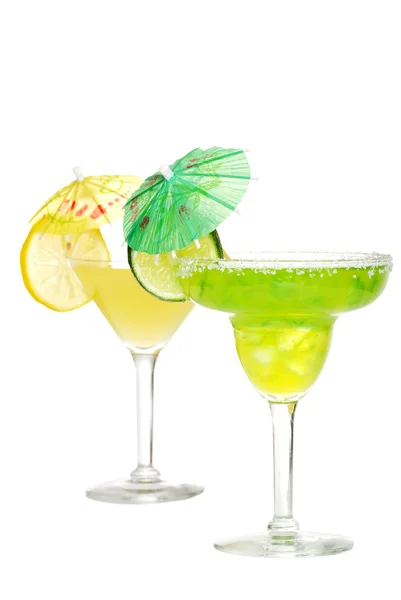 Margarita à la chaux et martini au citron — Photo