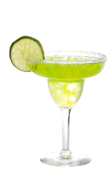 Limetten-Margarita mit einer Scheibe Limette — Stockfoto