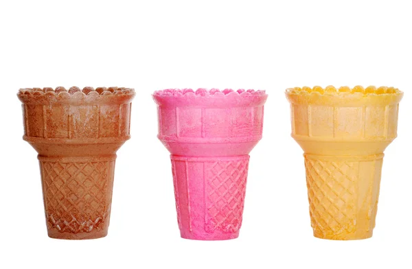 Trois cônes de crème glacée — Photo