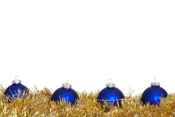 Kék karácsonyi díszek — Stock Fotó