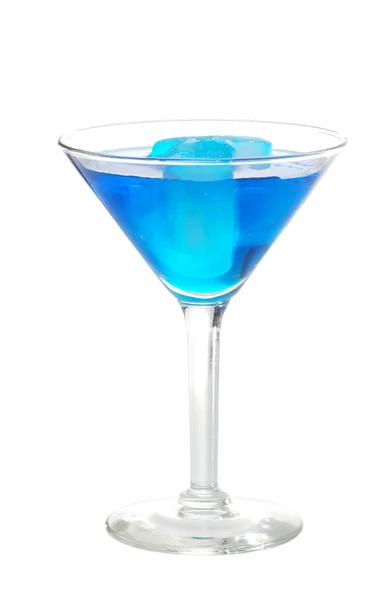Martini azul con hielo — Foto de Stock