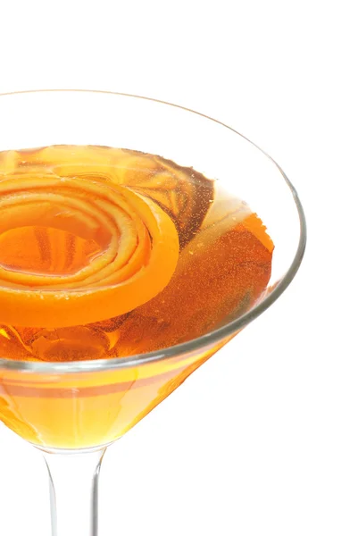 Gros plan d'un martini orange étincelant — Photo
