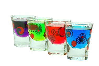 Colored Shot Glasses clipart