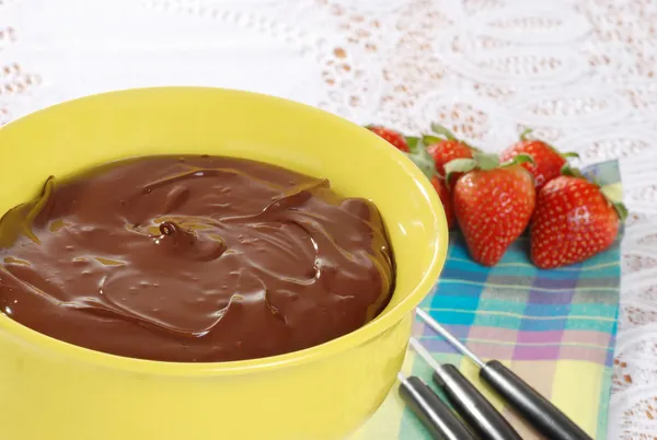 Čokoládové fondue — Stock fotografie