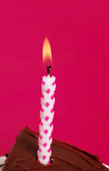 Closeup of birthday candle — Stock Photo, Image