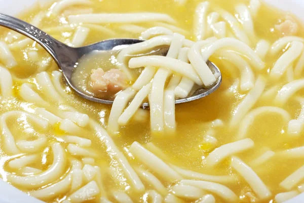 Closeup of chicken noodle soup — Stock Photo, Image