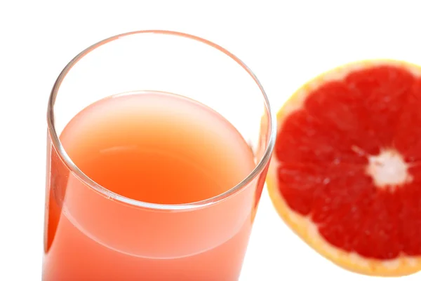 Closeup pink grapefruit juice — Stock Photo, Image