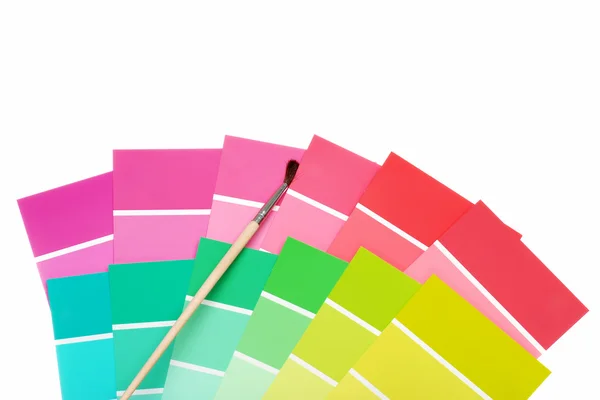 Fichas de color con pincel —  Fotos de Stock