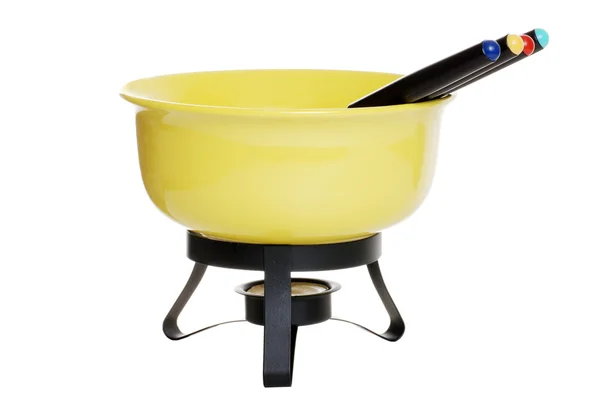Conjunto de fondue isolado — Fotografia de Stock