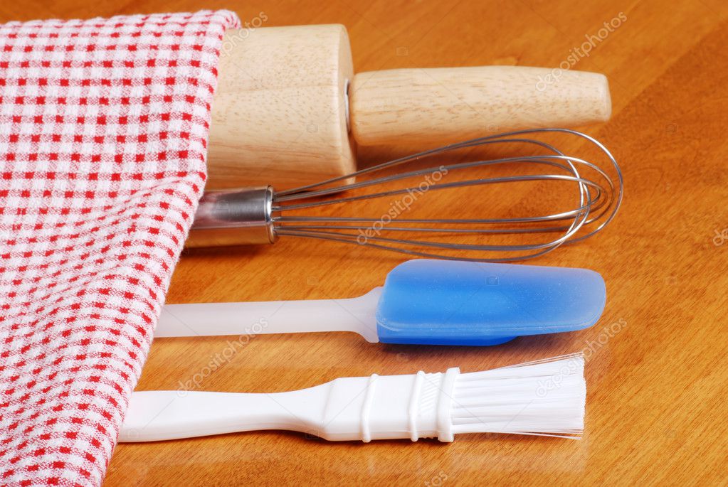 Closeup of kitchen baking utensils — Stock Photo © mcgphoto 2551355
