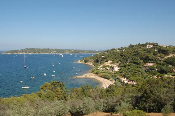 St Tropez bay from hilltop — Stock Photo, Image