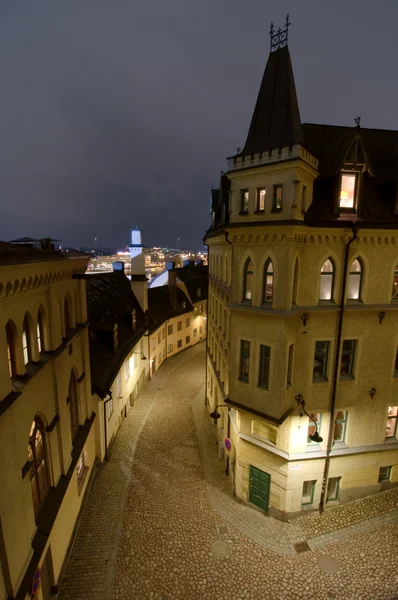 stock image Sodermalm in Stockholm by night