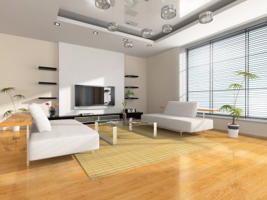 Modern interior of the room clipart