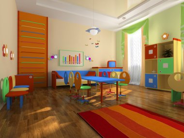 Interior of the baby office clipart