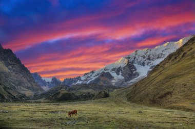 Evening in the Andes clipart