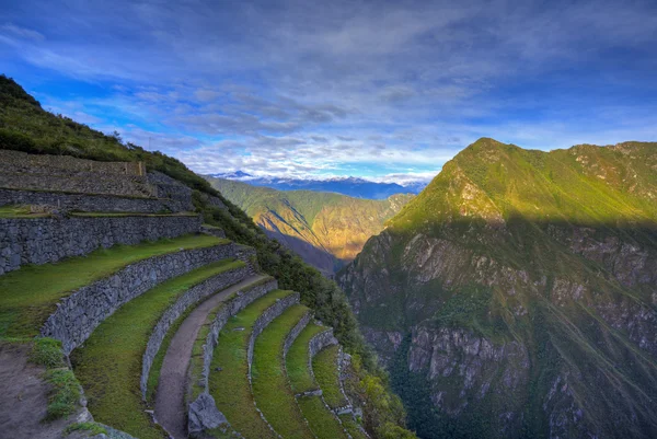 Teraslar machu Picchu — Stok fotoğraf