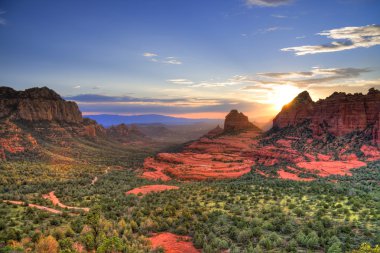 Red Rocks sunset clipart