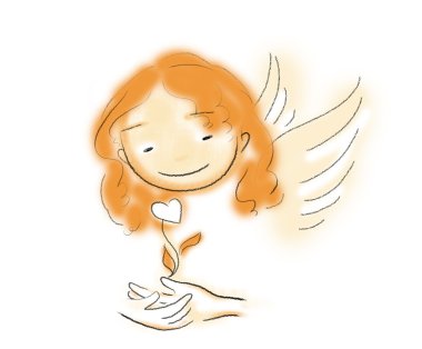 A smiling angel clipart