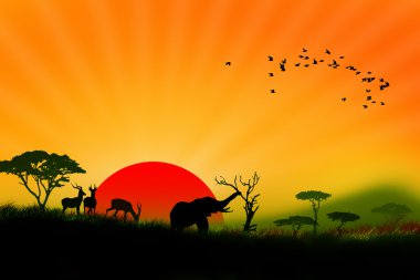 Africa wildlife clipart