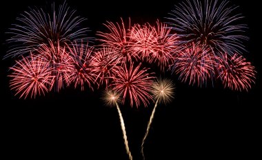 A colorful fireworks display clipart