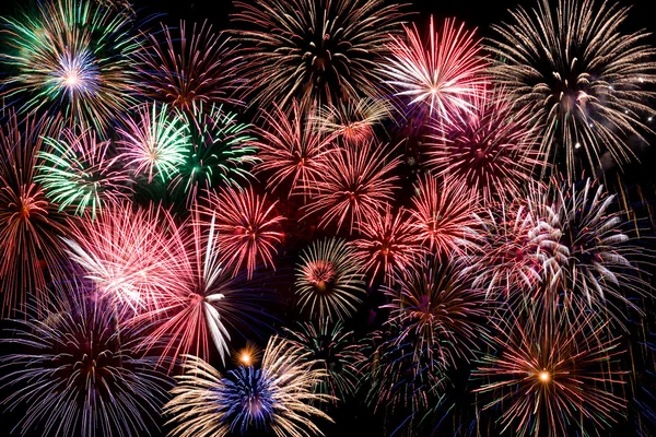 Colorful fireworks display — Stock Photo, Image