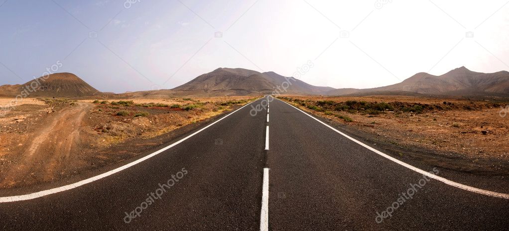 Endless road panorama