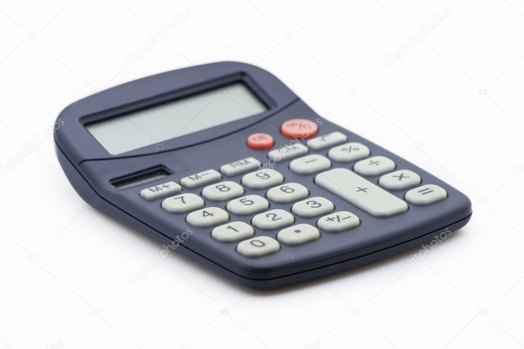 A calculator isolated on white